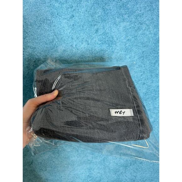 Levi's Premium Wedgie Jeans Womens 30 Button Fly Gray High Rise Denim Raw Hem - Picture 16 of 16